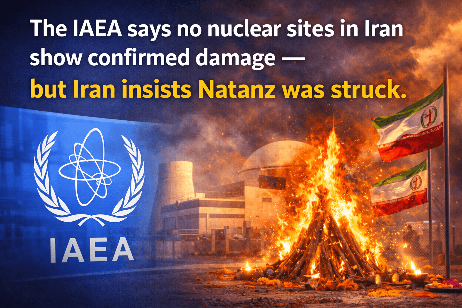 The IAEA says no nuclear sites in Iran show confirmed damage — but Iran insists Natanz was struck
