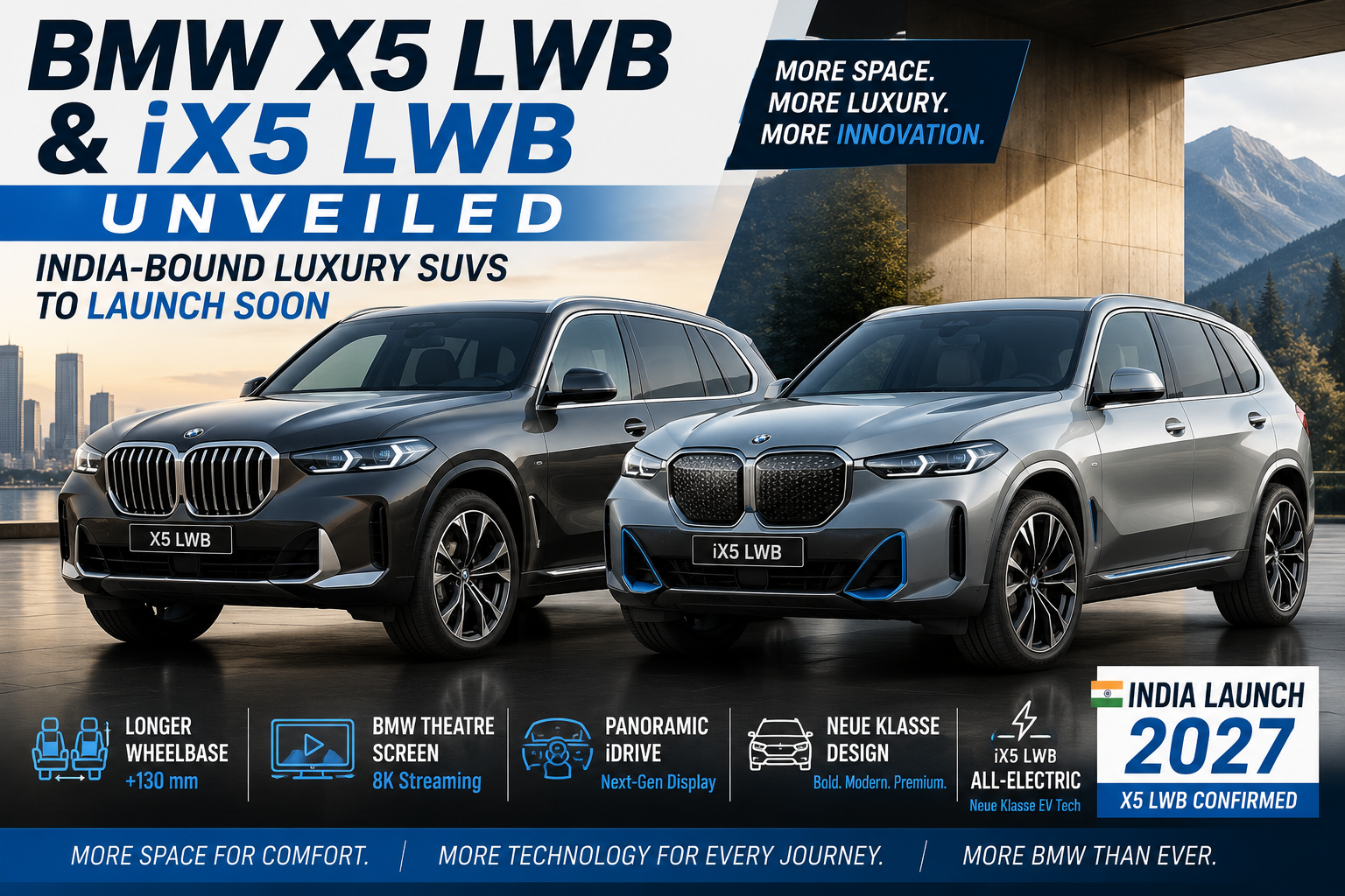 BMW X5 LWB and iX5 LWB Unveiled
