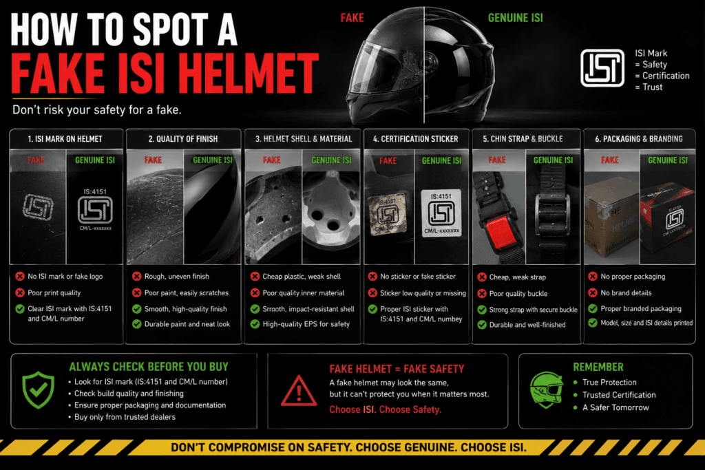 How to spot a fake ISI helmet
