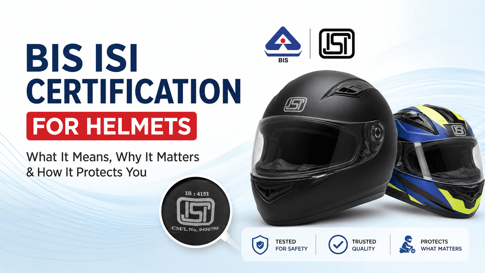 ISI, BIS and IS 41512015 Explained What the Mark on Your Helmet Actually Means (2026 Guide)